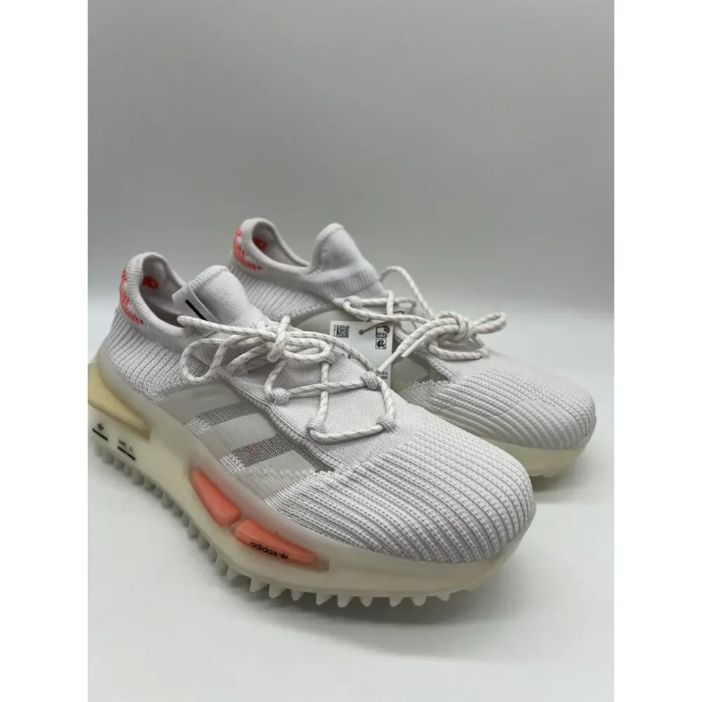 Adidas Women's NMD S1 Low Shoes Coral White HQ4465 Size 8 NWT.,